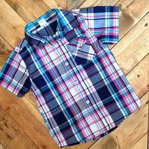 Healthtex Toddler Boys Size 4T Button Plaid Shirt